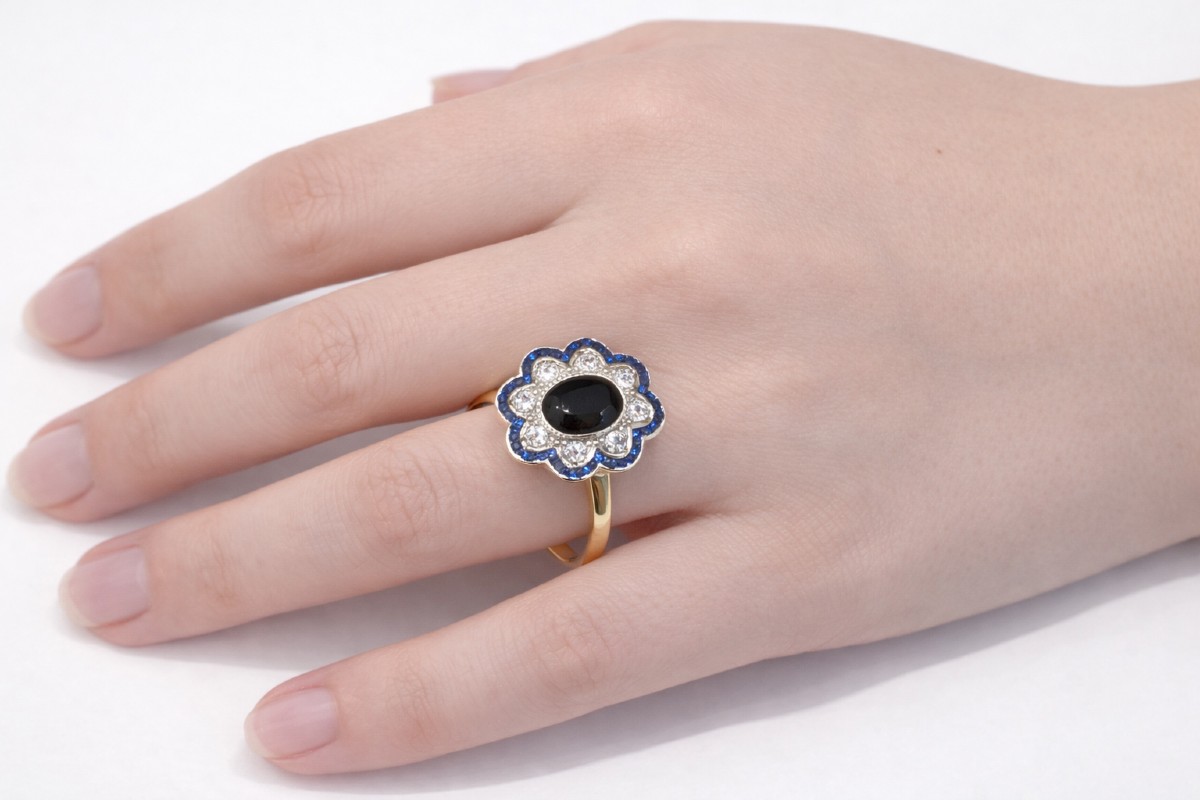 Bague Pompadour Art Déco-photo-2