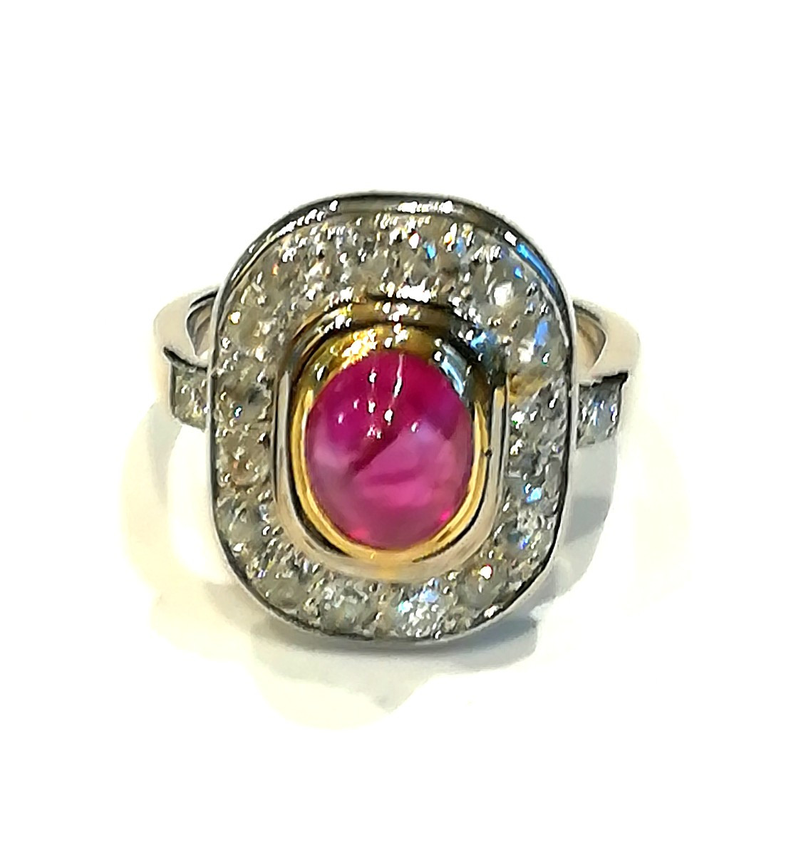 Gold, Ruby, And Diamond Ring