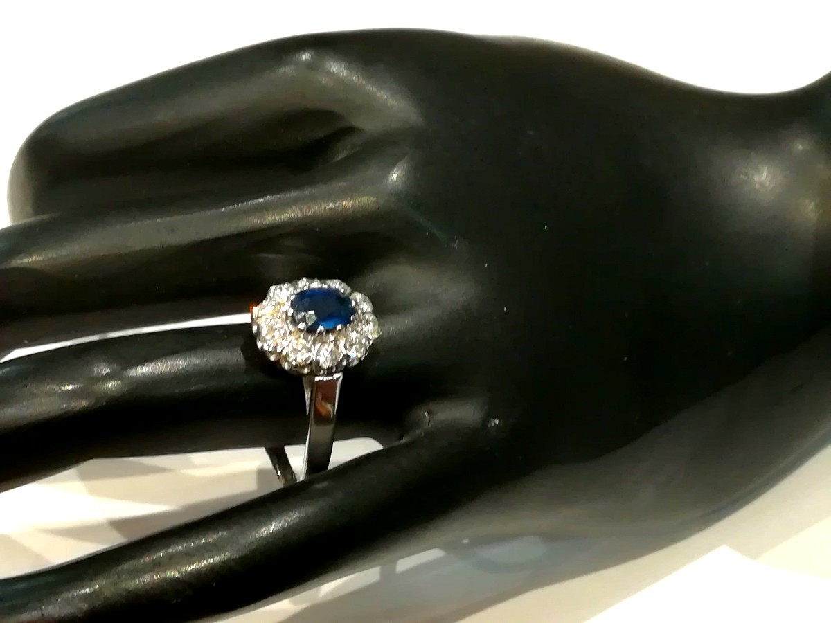 Antique Pompadour Sapphire Ring-photo-4