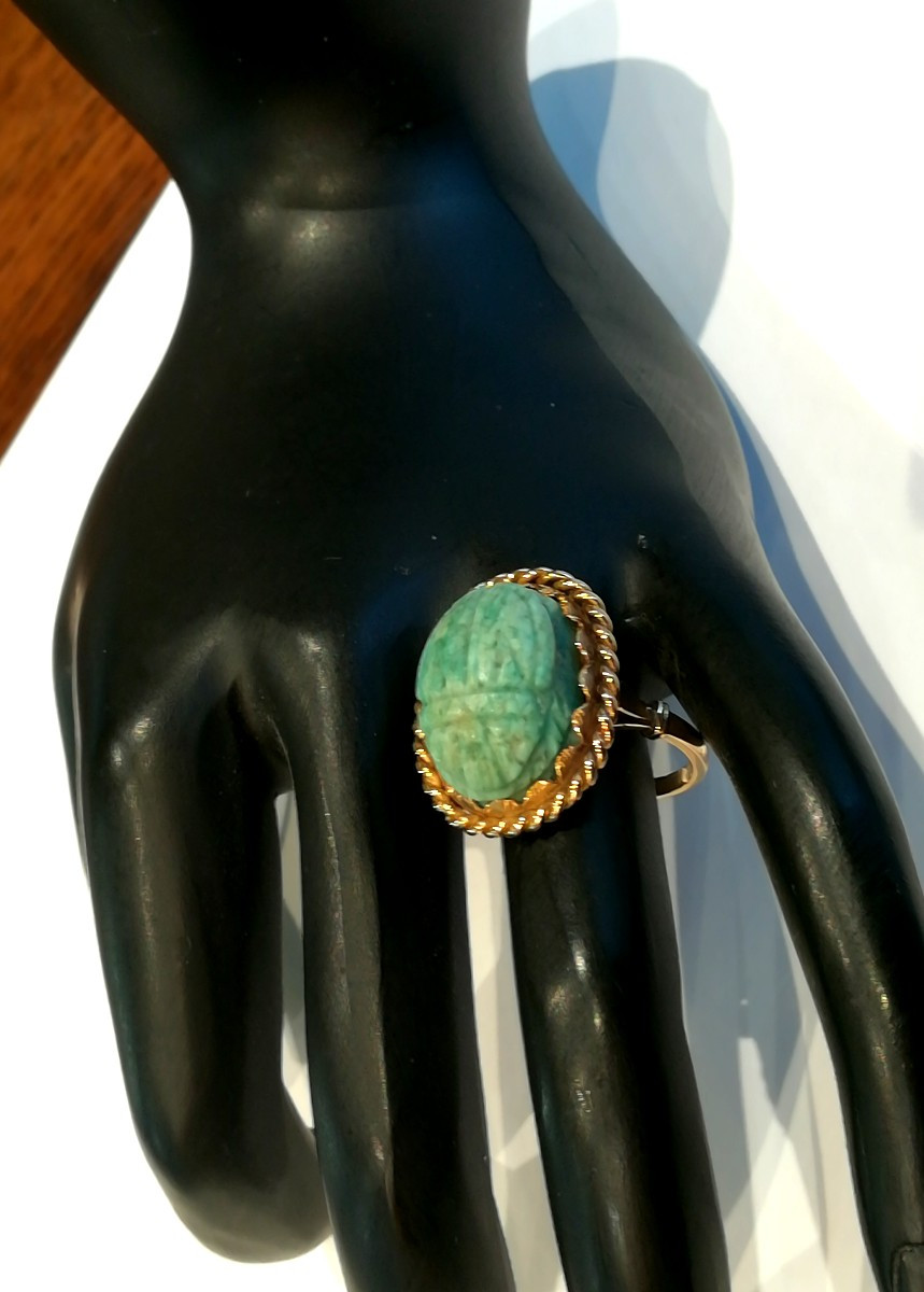 Bague Scarabée Turquoise-photo-4