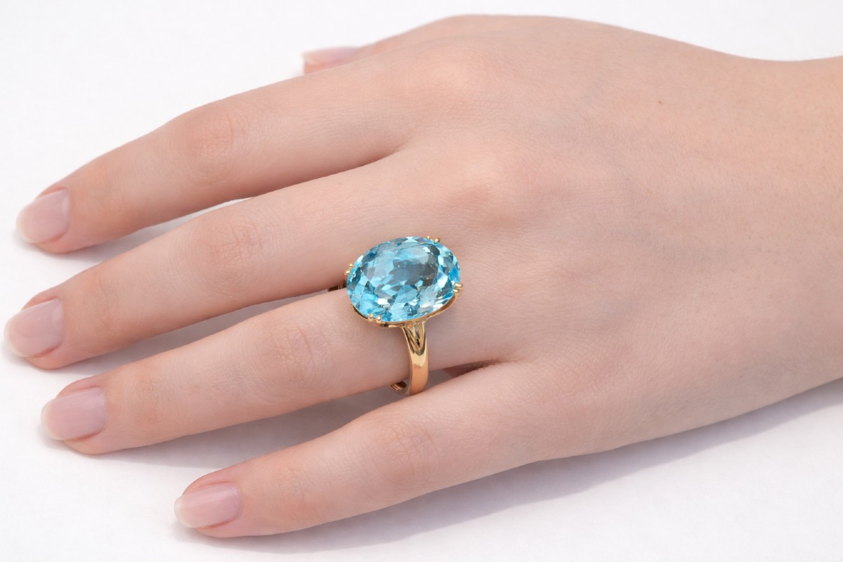 Topaz Ring In Yellow Gold-photo-1