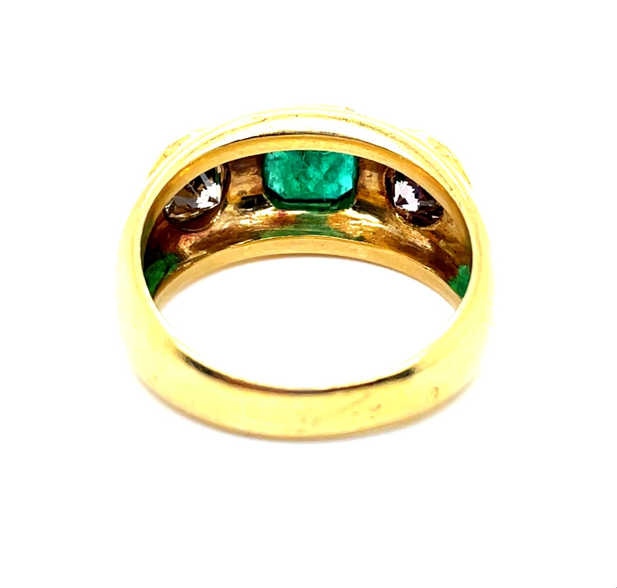Emerald And Diamond Bangle Ring-photo-3