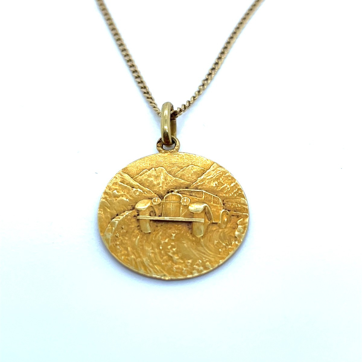Médaille en Or Jaune Saint Christophe sur Chaine-photo-2