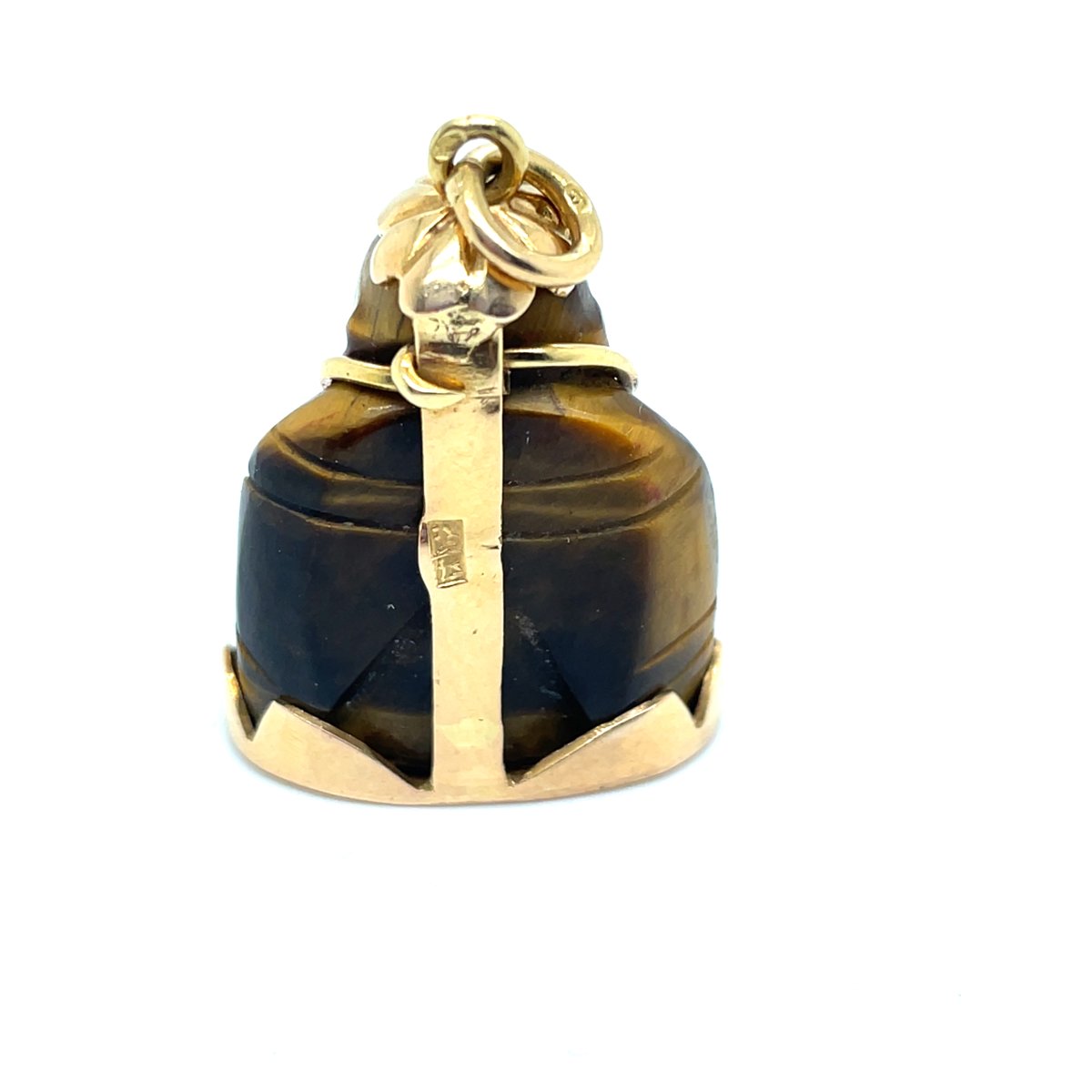 Yellow Gold And Tiger Eye Bouddah-photo-3
