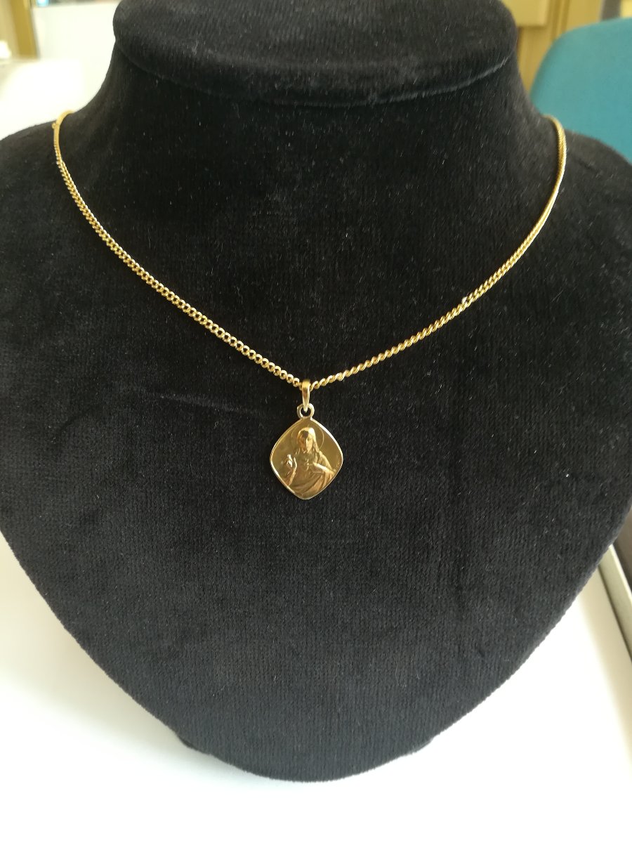 Médaille du Scapulaire Or Jaune-photo-3