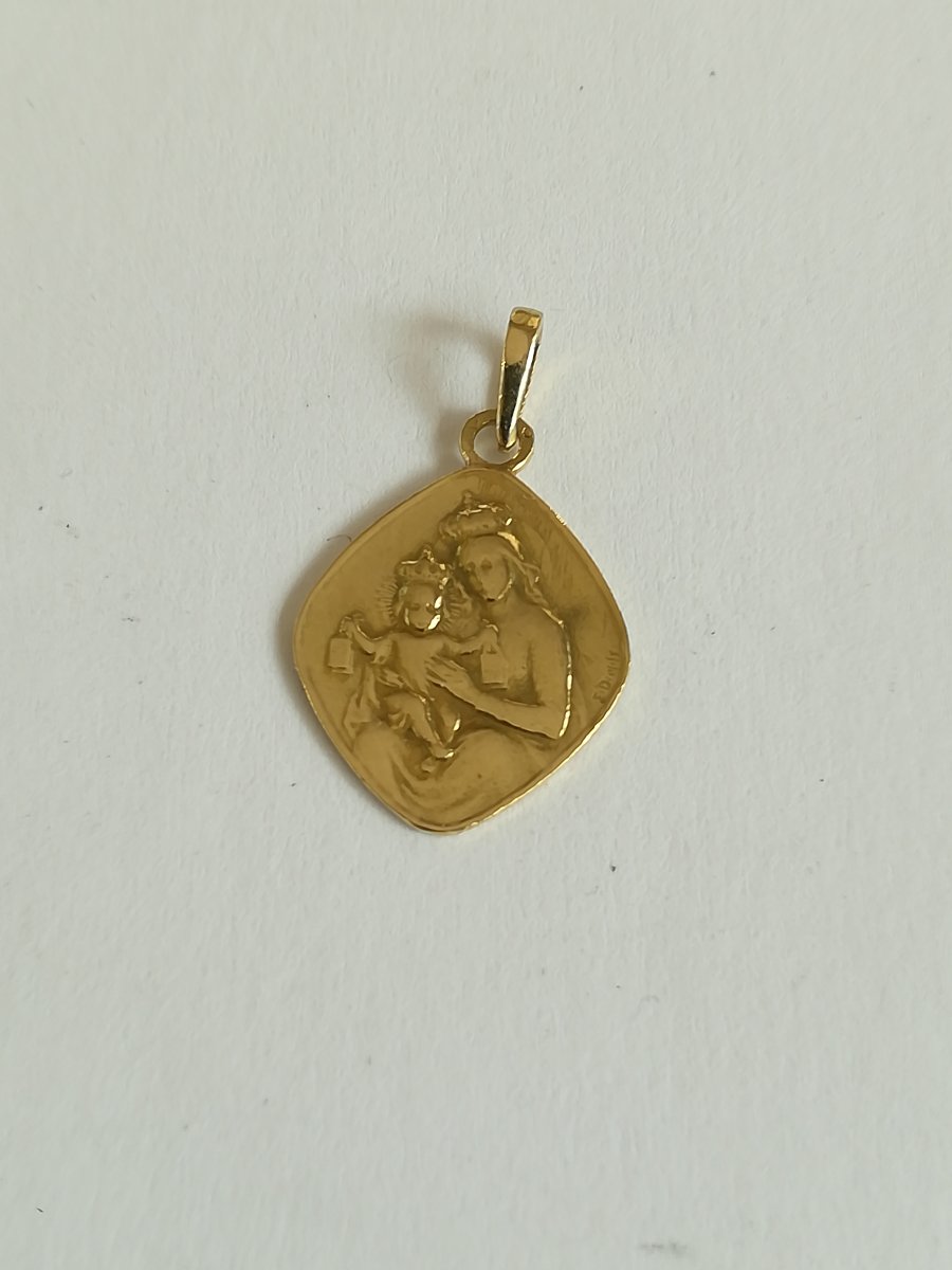 Médaille du Scapulaire Or Jaune