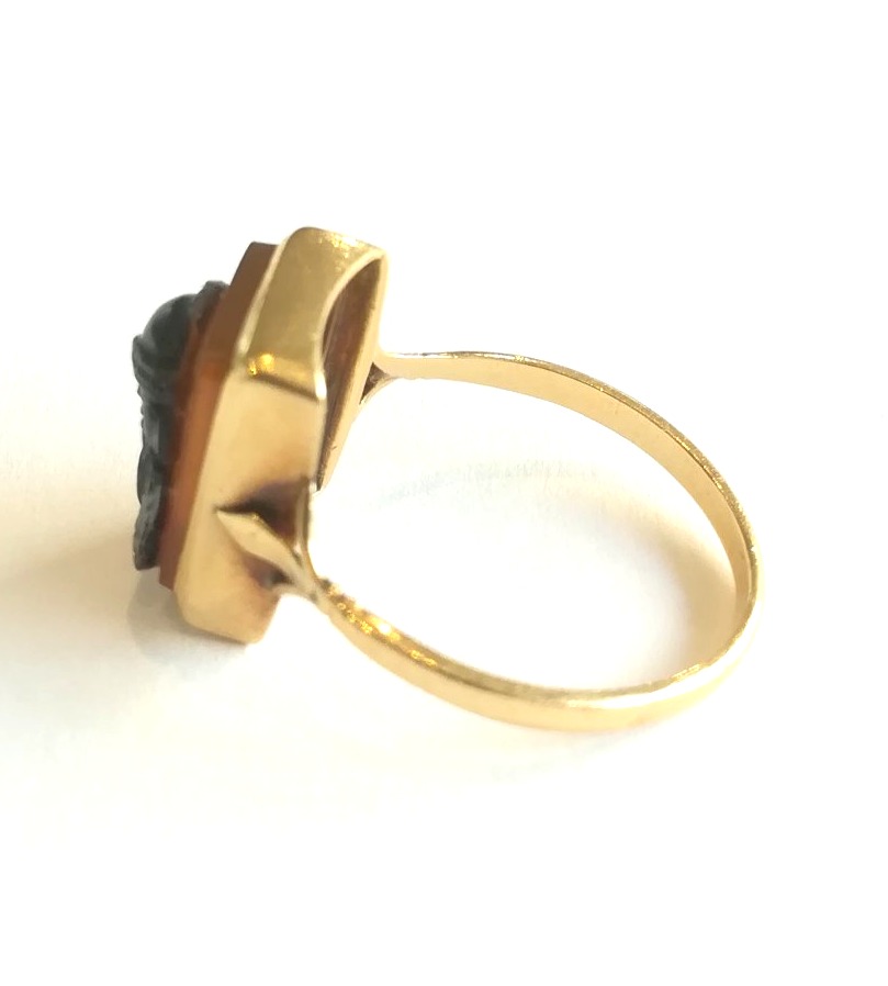 Antique Greek Warrior Agate Ring-photo-2
