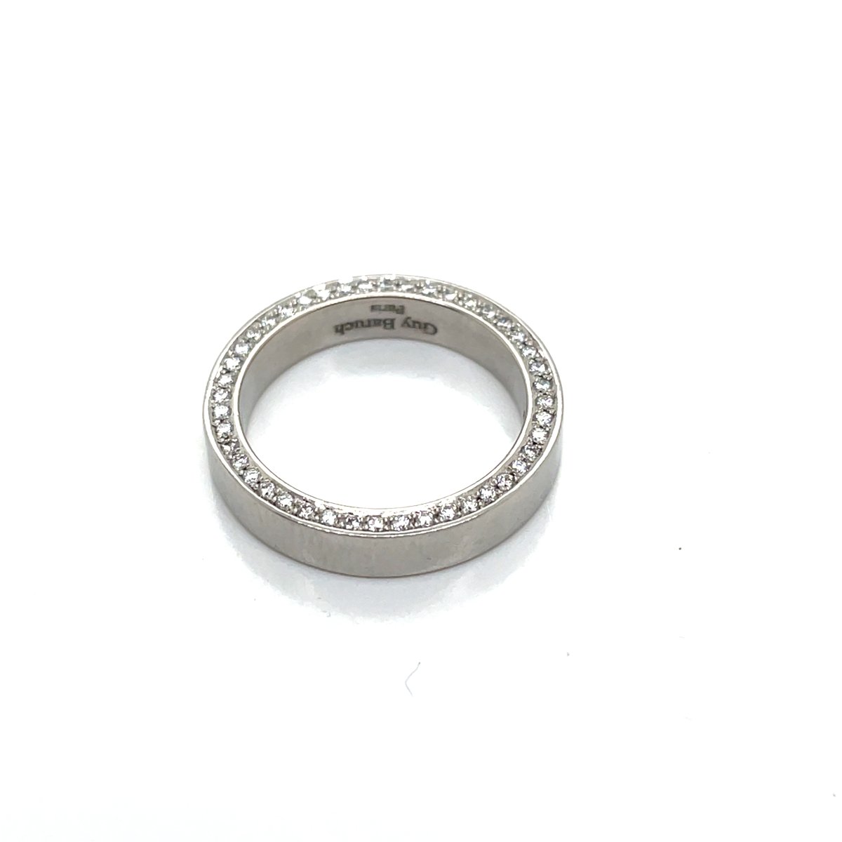 Platinum Ring With White And Fancy Yellow Diamonds - Maison Guy Baruch-photo-2
