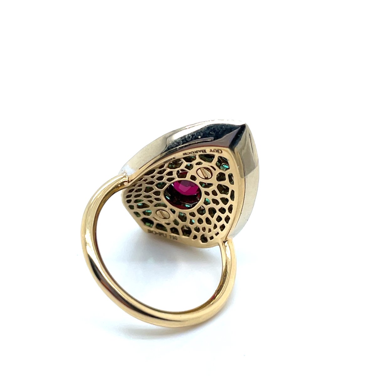 Marquise Emerald And Ruby Ring—guy Baruch Paris-photo-3