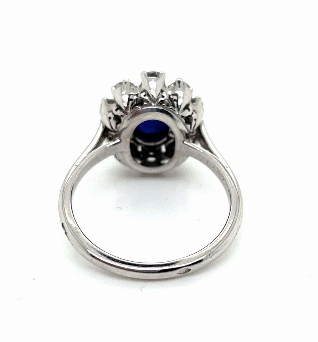 Bague Marguerite Saphir Cabochon Diamants-photo-3