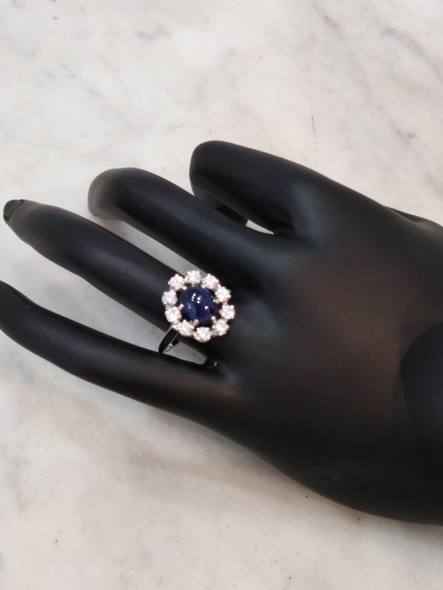 Bague Marguerite Saphir Diamants-photo-1