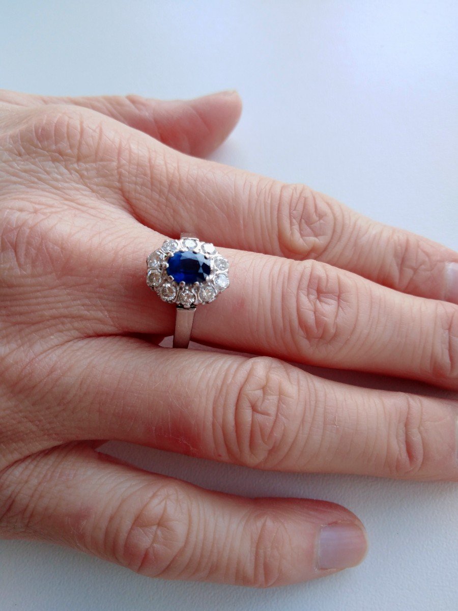 Pompadour Ancient Sapphire Ring.-photo-4