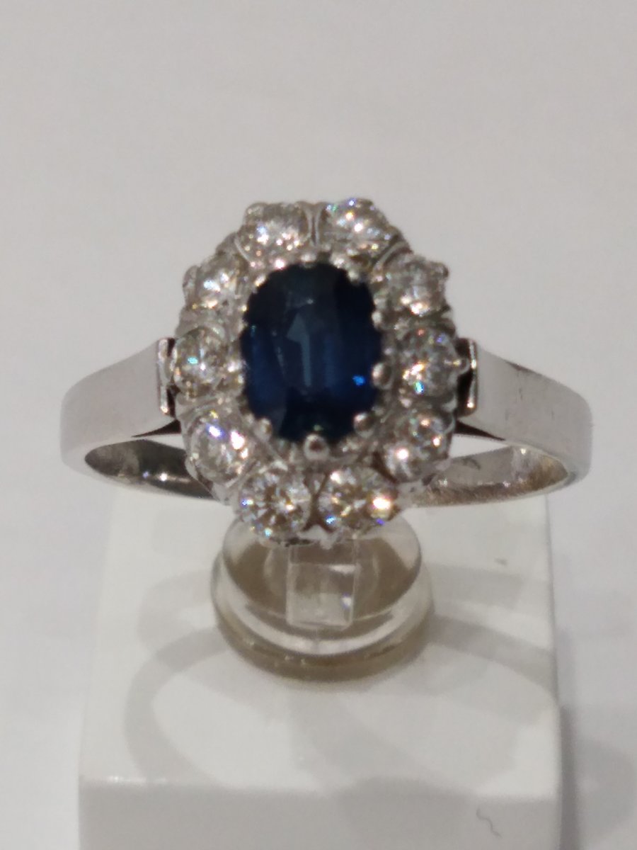 Pompadour Ancient Sapphire Ring.-photo-1