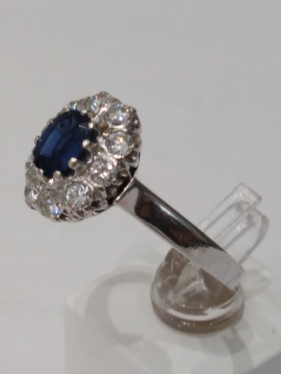 Pompadour Ancient Sapphire Ring.-photo-2