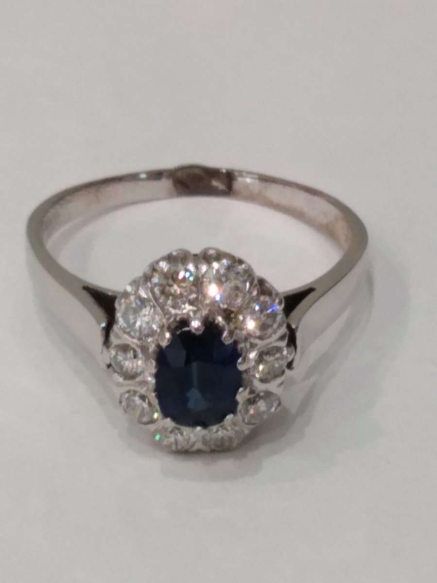 Pompadour Ancient Sapphire Ring.-photo-5