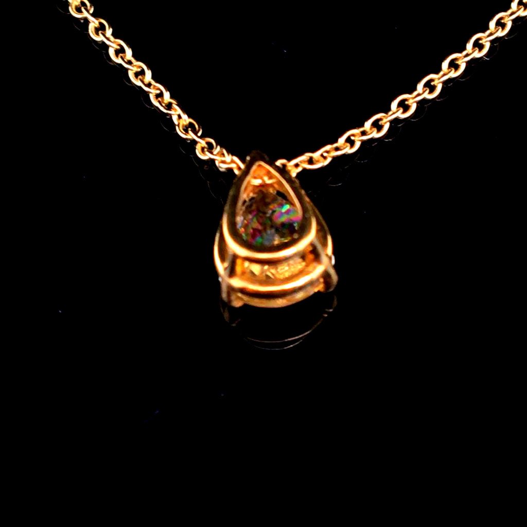 Pendentif Sur Chaine Saphir Jaune Maison Guy Baruch-photo-2