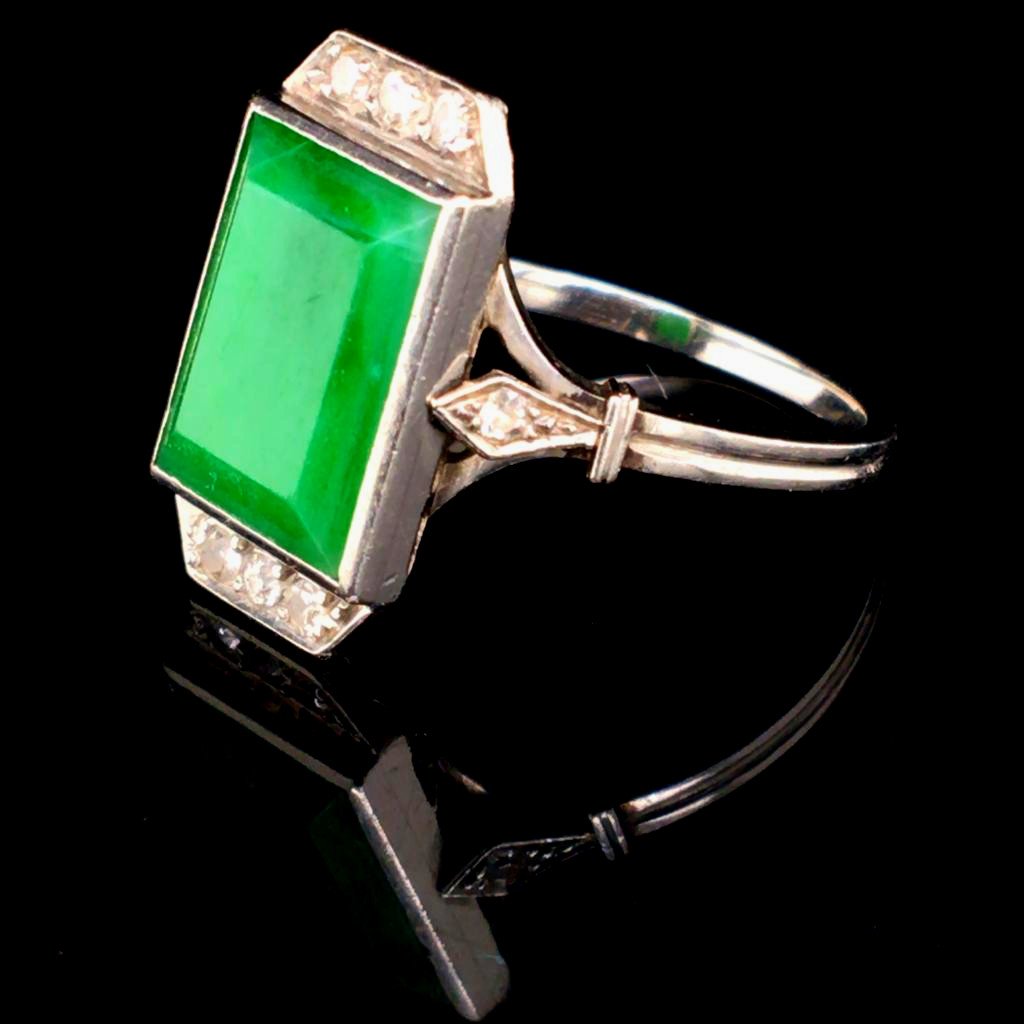 Bague Art Deco Jade-photo-2
