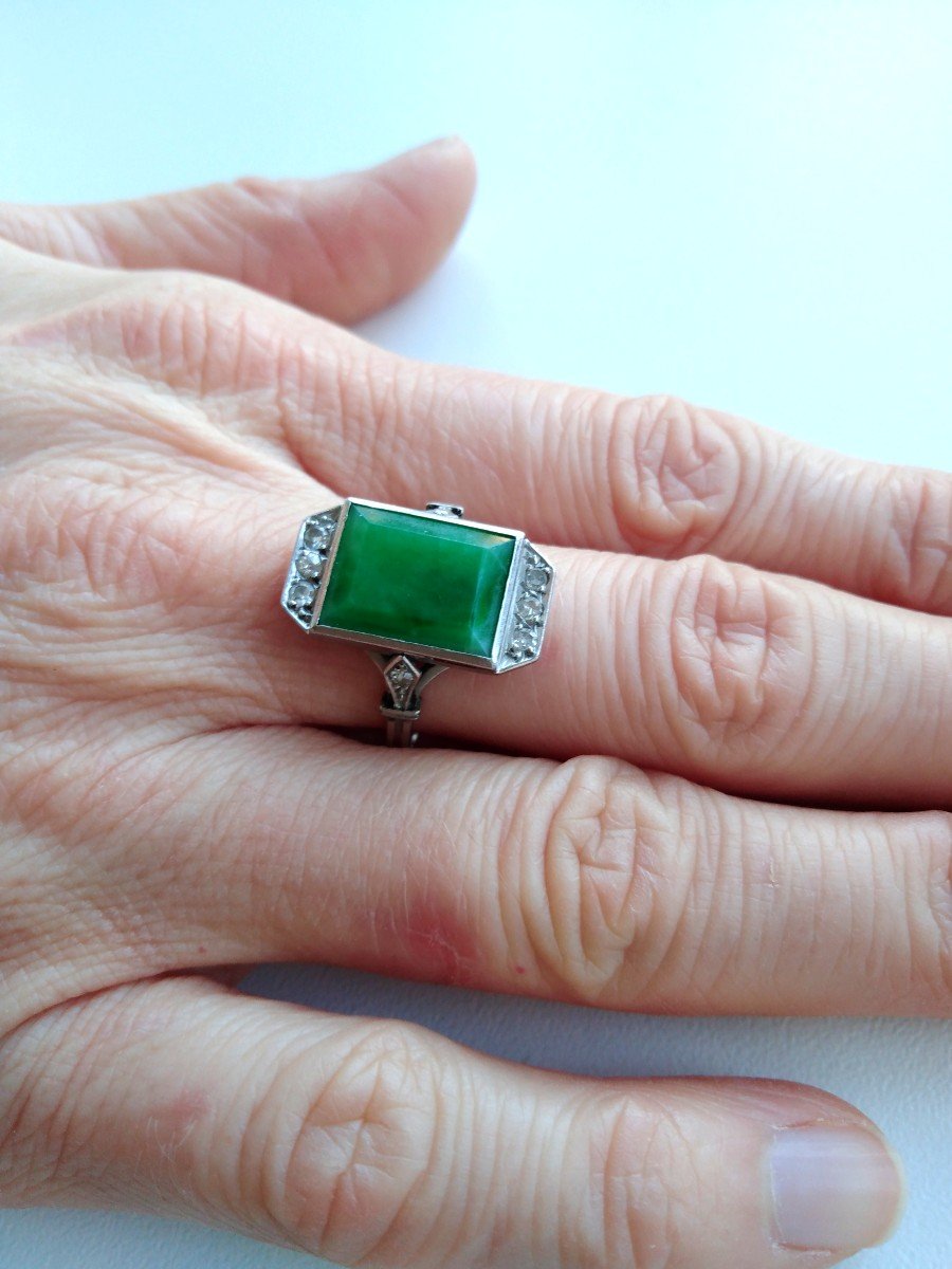 Bague Art Deco Jade-photo-2
