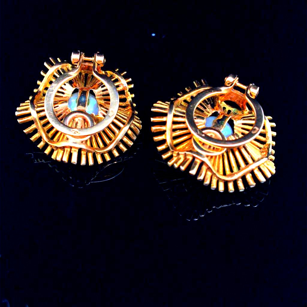 Boucles d Oreille Clips Or Jaune Perles-photo-2