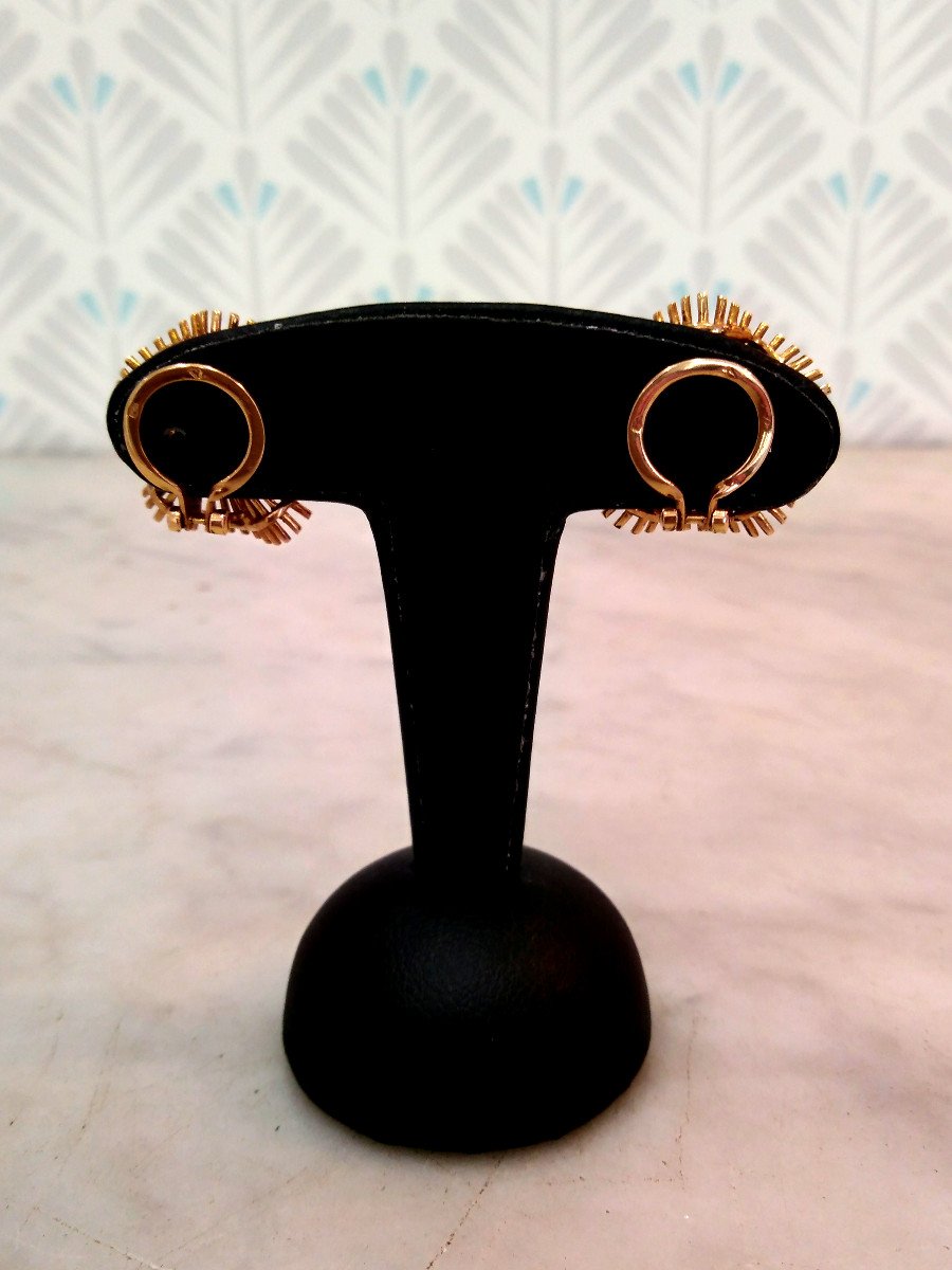Boucles d Oreille Clips Or Jaune Perles-photo-2
