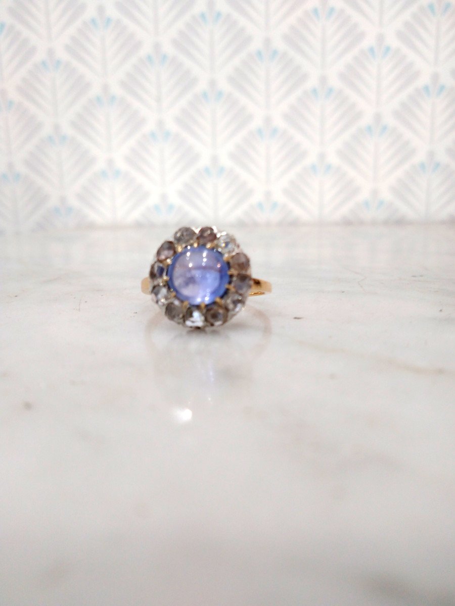 Pompadour Sapphire Diamond Ring-photo-4