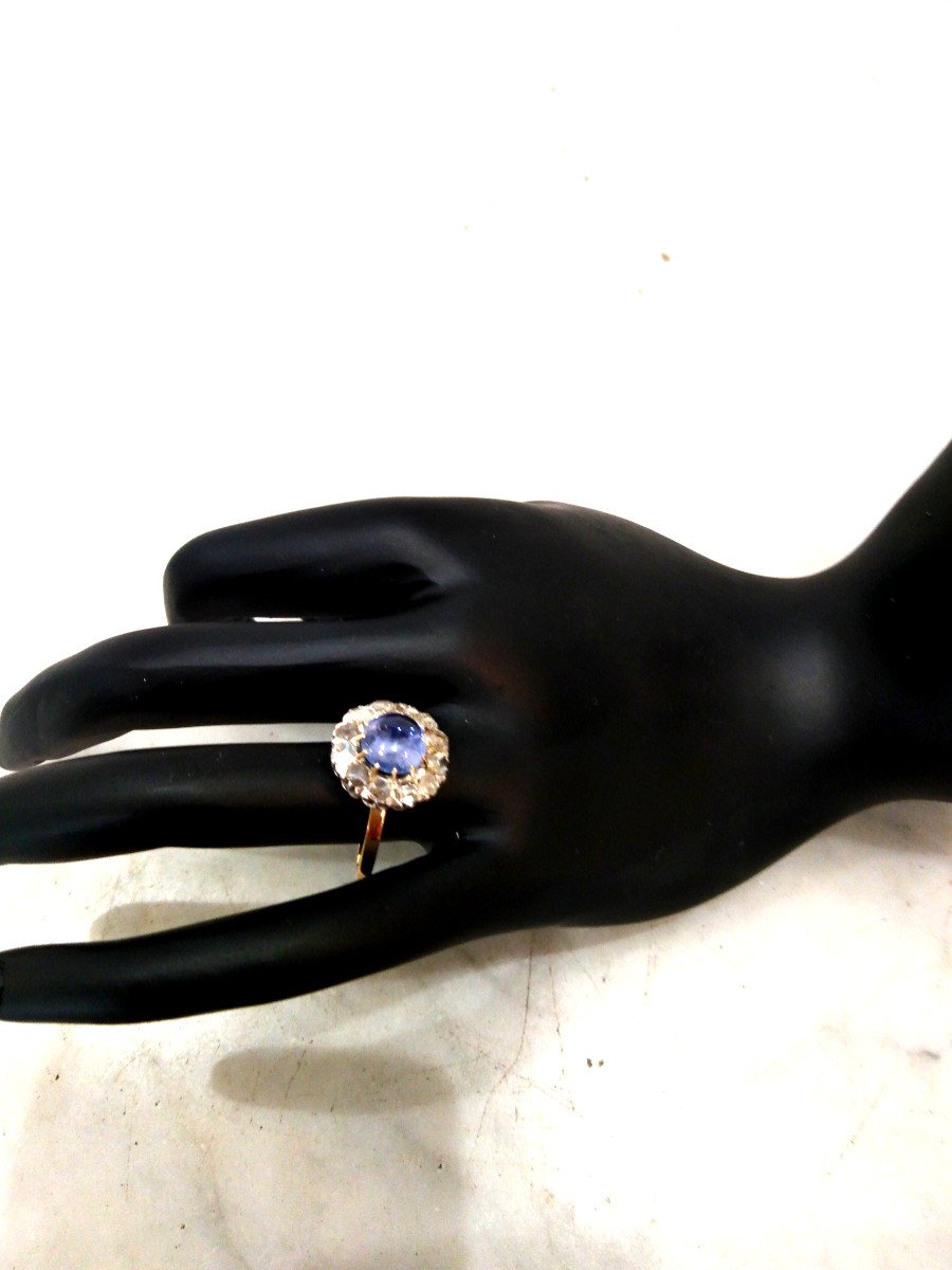 Pompadour Sapphire Diamond Ring-photo-4