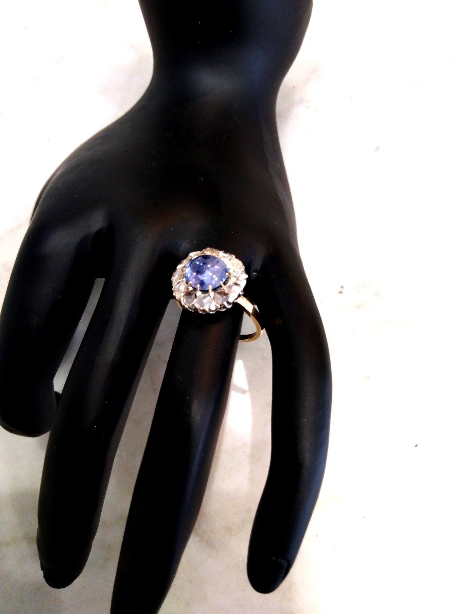 Bague Pompadour Saphir Diamants-photo-6