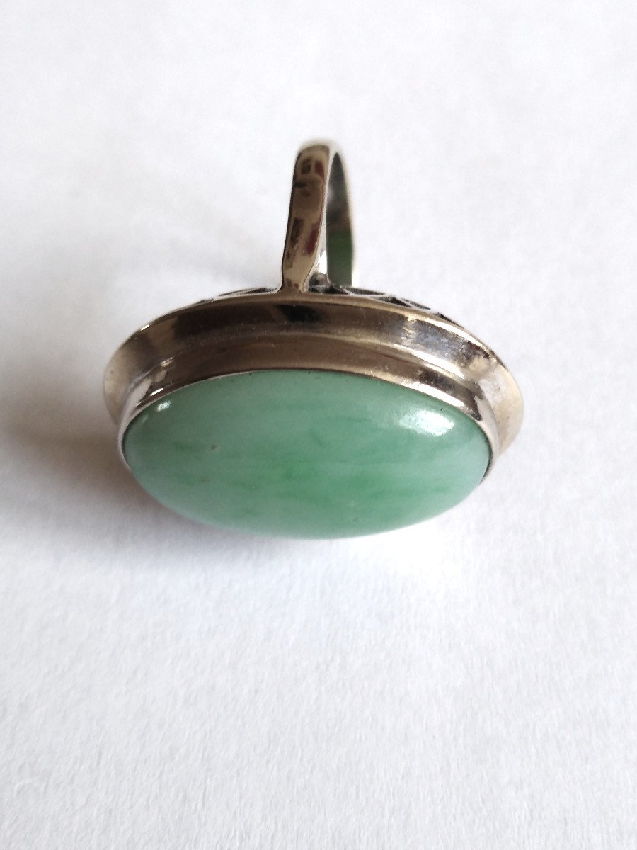 White Gold Jade Ring-photo-2