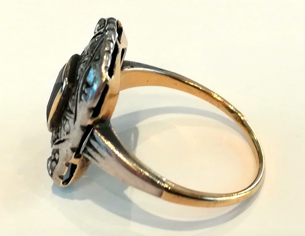 Bague Ancienne Saphir-photo-2