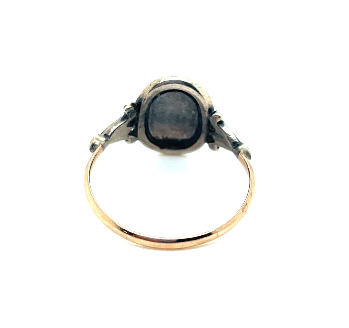 Bague Ancienne Or Argent Nacre-photo-3