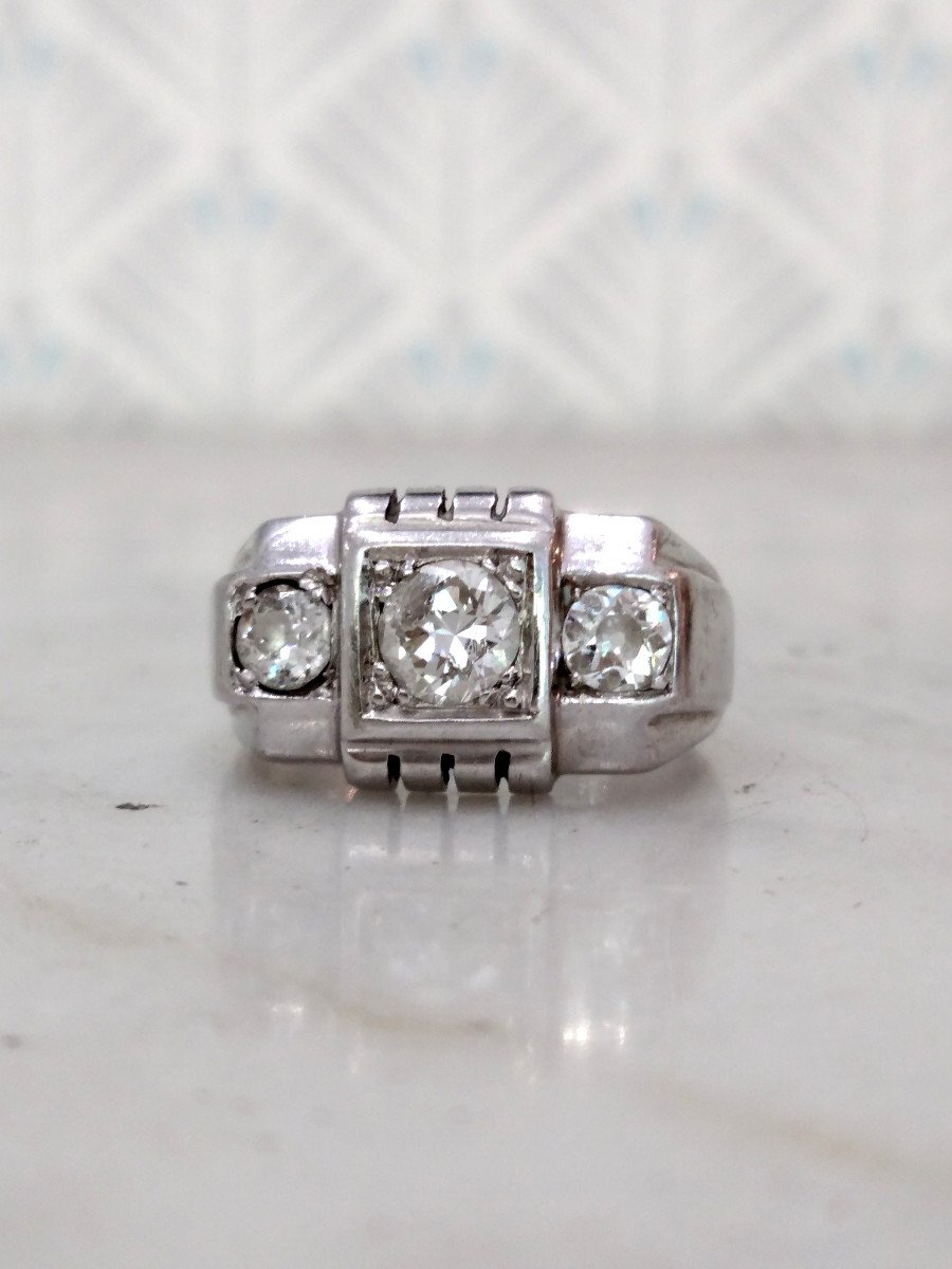Riviere Diamond Ring Circa 1935-photo-1