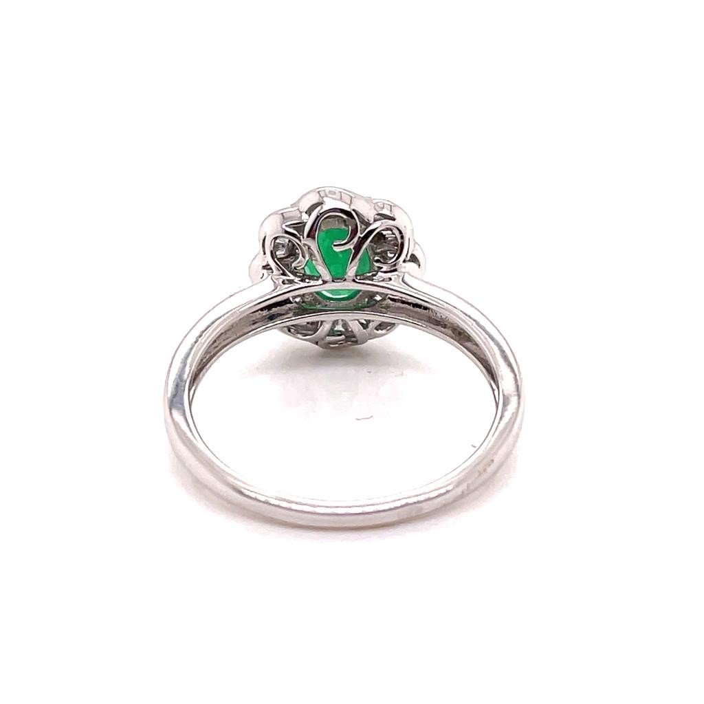 Bague Marguerite  Emeraude Diamants-photo-3