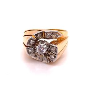 Tourbillon Ball Ring Rose Gold Diamonds