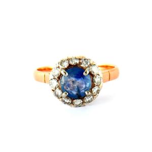 Bague Ancienne Saphir Diamants