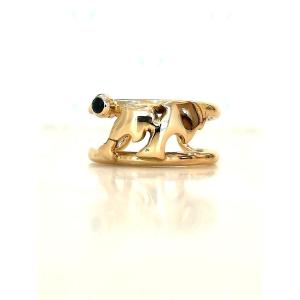 Yellow Gold Dolphin Ring