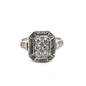 Bague Art Déco Diamants Platine