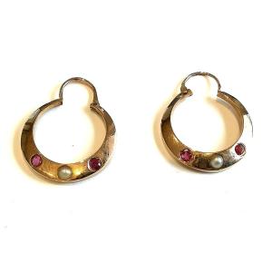 Antique Rose Gold Hoop Earrings