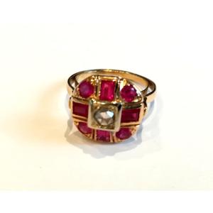 Antique Two-tone Gold Diamond Ring