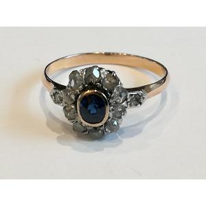 Antique Sapphire And Diamond Ring