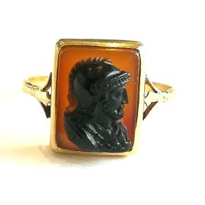 Antique Greek Warrior Agate Ring