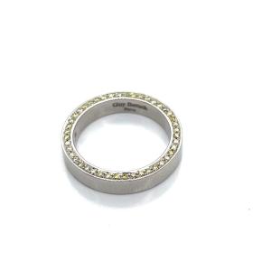 Anneau Platine Diamants Blancs et Fancy Yellow -Maison Guy Baruch