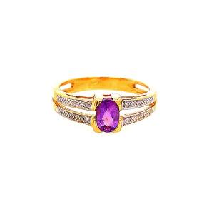 Bague Or Amethyste