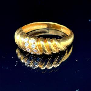 Godron Yellow Gold Ring