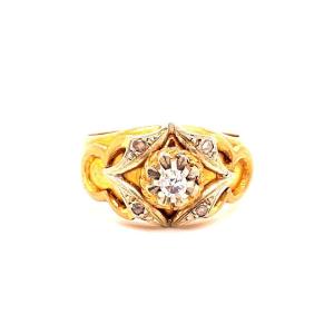 Antique 3 Gold Diamond Ring