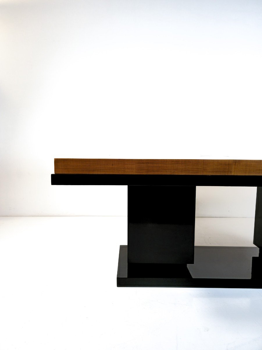 Table De Salle à Manger Sycomore  Art Déco  "Manufacture Decoene - Courtrai"-photo-1