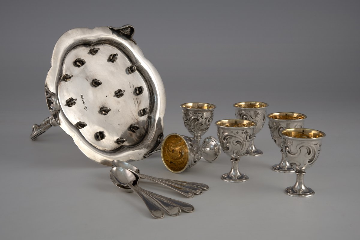 Service à œufs en argent, John Samuel Hunt, Londres, 1852-1853-photo-3