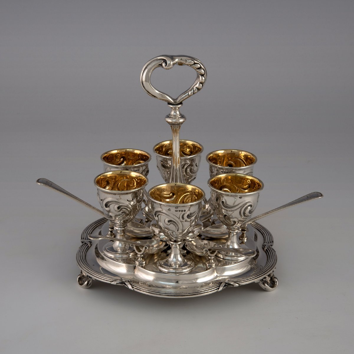 Service à œufs en argent, John Samuel Hunt, Londres, 1852-1853