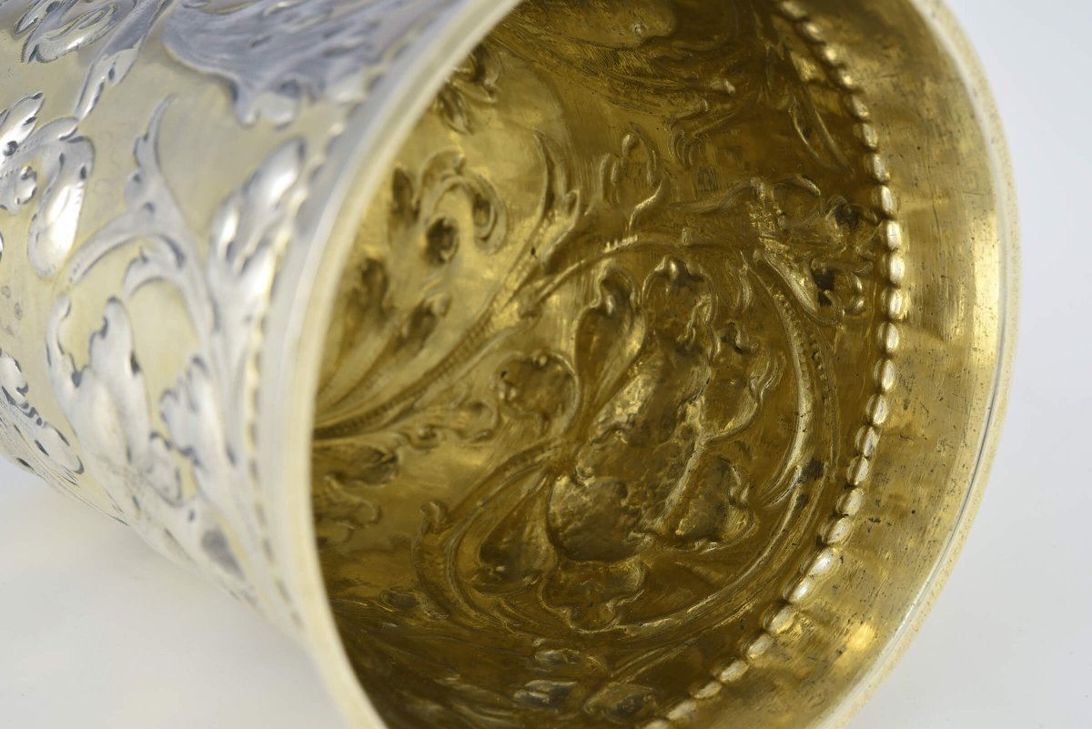Baroque Silver Goblet, Gdansk (danzig), 17th Century, Peter Röde III-photo-3