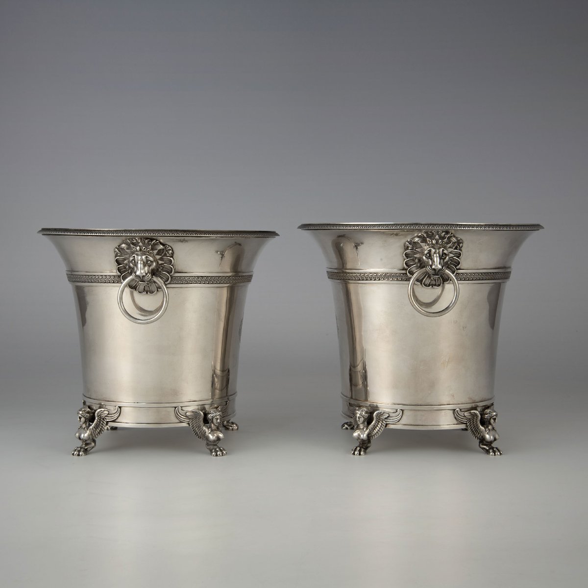 J.B.C. Odiot, Paire de seaux à rafraîchir aux armes de Michel Ney, duc d’Elchingen