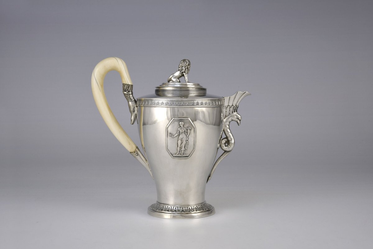 Silver Coffee Pot, Nuremberg, c. 1800-photo-2